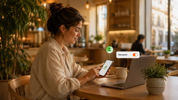 Activation du badge Dérangeable sur mobile